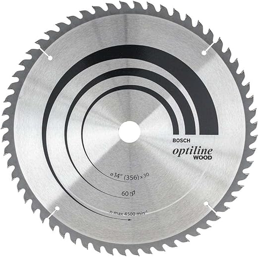 Bosch Optiline Wood Circular Saw Blade (14-Inch x 60T, 2608640931)